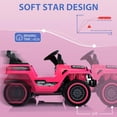 thumbnail image 4 of 12V Kids Ride-On Truck with Remote Control, LED Lights, Music & Bluetooth, 2 Driving Modes, Shock Absorbers, for Ages 2-5, 4 of 6