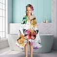 thumbnail image 6 of White Colorful Splash Butterfly Pattern Hooded Bath Towel，50"x30" for Ages 3 To 12 Kids, Quick Dry Lightweight Soft Microfiber Hood Beach Towel Cover Up for Kids, 6 of 7