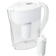 Brita Space Saver Water Filter Pitcher - Pitcher - 40 Gal / 2 Month - 6 Cups Pitcher Capacity - 2 / Carton - White