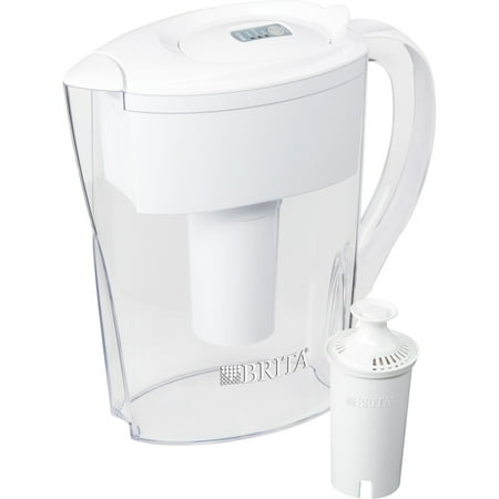 Brita Space Saver Water Filter Pitcher - Pitcher - 40 Gal / 2 Month - 6 Cups Pitcher Capacity - 2 / Carton - White
