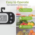 thumbnail image 2 of Digital Frigerator Thermometer 2 Pack, Thermometer Refrigerator with Large LCD Screen Stand and Magnetic Back, 2 of 7