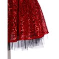 thumbnail image 7 of vastwit Kids Girls Sleeveless Checkerboard Sequins Tutu Dress Figure Ice Skating Performance Dance Party Wear Red 14, 7 of 7