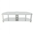 thumbnail image 2 of SDC1400CMCC-A TV Stand with Cable Management for TVs up to 65". Clear Glass with Chrome Legs., 2 of 6