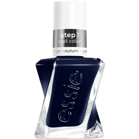 gel couture by essie gel-like nail polish, vegan, blue, caviar bar, 0.46 fl oz