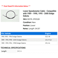 thumbnail image 2 of Lower Speedometer Cable - Compatible with 1989 - 1990, 1995 - 2000 Dodge Dakota 1996 1997 1998 1999, 2 of 2