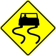 Slippery When Wet Sign - 24 x 24 Warning Sign. A Real Sign. 10 Year 3M Warranty