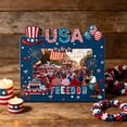 thumbnail image 4 of Darzheoy 4th of July Gnome Picture Frame, Patriotic Floral USA Themed Photo Holder, Handmade, Rustic Wood, Tabletop Decor, Independence Day Gift, for Mantel, Desk, Shelf, Office, Home Decor, 4 of 7