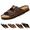 Brown, variant on Unisex Cork Footbed Sandal for Womens Flat Slide Sandals Cork Footbed 2 Straps Adjustable Buckle Slip on Sandals with Comfort Arch Support for Slippers