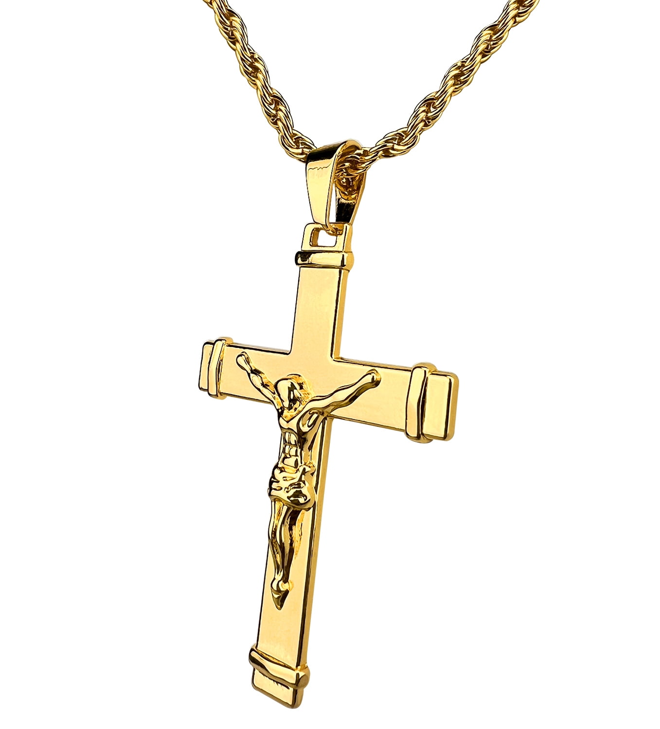 Jesus Cross Pendant INRI Crucifix 