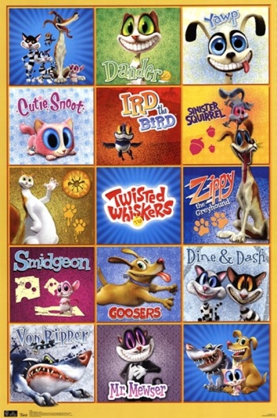 Twisted Whiskers Group Laminated Poster Print (24 x 36)