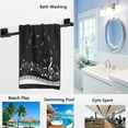 thumbnail image 2 of Stylish Piano Keys with Musical Notes Pattern Soft Bath Towel Highly Absorbent Large Hand Towels Multipurpose for Bathroom, Hotel, Gym and Spa (16 x 30 Inches,Black White), 2 of 4