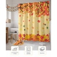thumbnail image 7 of Fall Maple Leaf Shower Curtain Set ，Waterproof Fabric Shower Curtains Thanksgiving Leaves Shower Curtains for Bathroom,Bathroom Decor 72"x72", 7 of 7