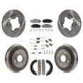 thumbnail image 1 of Transit Auto Front Rear Disc Brake Rotors Ceramic Pads and Drum Kit (7Pc) for Car Honda Accord K8T-102437, 1 of 11