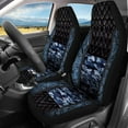thumbnail image 4 of KUIFORTI Camo Blue Car Seat Covers 4 Pcs, Front Seats and Rear Bench Cover Cushion Auto Seat Cover Protector Automotive Interior Protection Fits most Cars, SUVs, and Trucks, 4 of 7