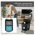 thumbnail image 5 of Mop Bucket with Wringer on Wheels - 21 Quart Floor Cleaning - Black - Separate Dirty/Clean Water System - Home & Office Use, 5 of 9