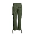 thumbnail image 6 of ORQ Women Solid Pocket Drawstring Overall Button Casual Pant, 6 of 6