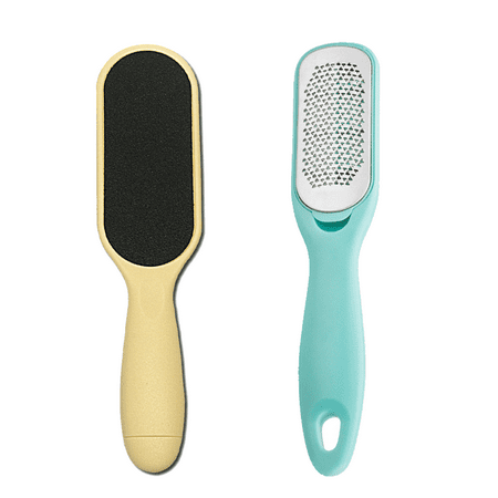 

FootScrubberPedicureKit ColossalFootRaspFootFileandCallusRemoverTool DeadSkinRemoverforWetandDryFeet SurgicalGradeStainlessSteelFiles 30 yellow + blue F53029