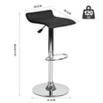 thumbnail image 4 of Set de 2 Sillas de Bar HOMEMAKE FURNITURE Color Negro con Reposapié Altura Ajustable Giratorio Moderno, 4 of 7