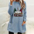 thumbnail image 1 of FcBaudy Hauts pour Femmes, Blouses & Chemises à Manches Longues Col Rond, Chemises pour Femmes Blouse de Noël Col Rond et Hiver Ample Imprimé Poche Chaude Manches Longues Blouse pour Femmes, 1 of 4