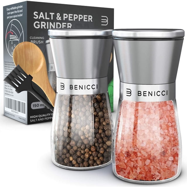Juego Recargable de Molinos de Sal y Pimienta Benicci