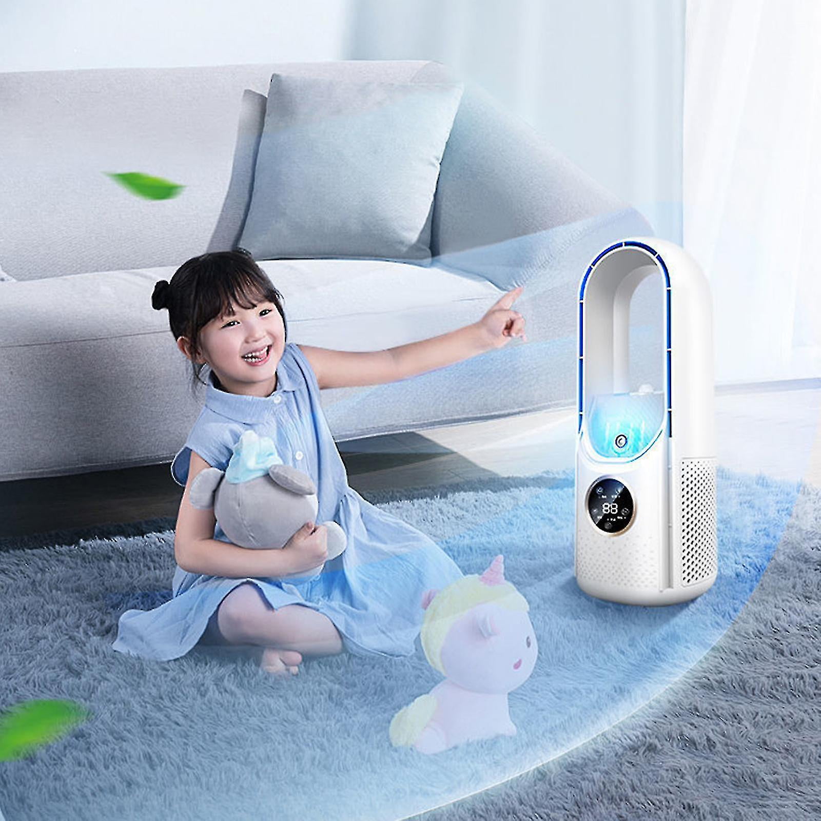 New Portable Air Conditioner Fan Rechargeable Air Cooler 6 Speeds Adjustable