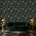 thumbnail image 3 of Peel and Stick Wallpaper Blue Birds Floral Dark Wall Mural 23.6in x 9.8ft Self Adhesive Removable Wall Paper Renter Friendly Wallpaper for Nursery Bedroom Cabinets, 3 of 8