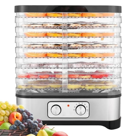 8 Layers Food Dehydrator, Electric Digital Food Dehydrator Machine for Jerky, Fruit, Vegetables & Nuts, Vegetable Dryer with Timer and Temperature Control with LCD Display Screen