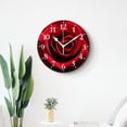 thumbnail image 4 of 12 Inch Wall Clock Battery Operated Silent Clock Decorative for Office, Kitchen, Outdoor, Living Room，aRed Rose Cute, 4 of 4