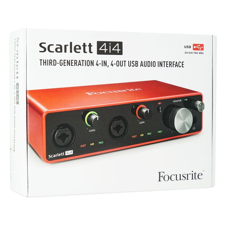 Focusrite SCARLETT 4I4 3rd Gen USB Audio Interface with Pro Tools