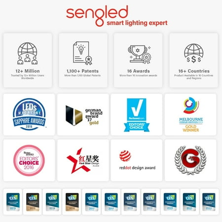 Sengled - Smart A19 LED 60W Bulb Bluetooth Mesh Works with Amazon Alexa (4-Pack) - Multicolor