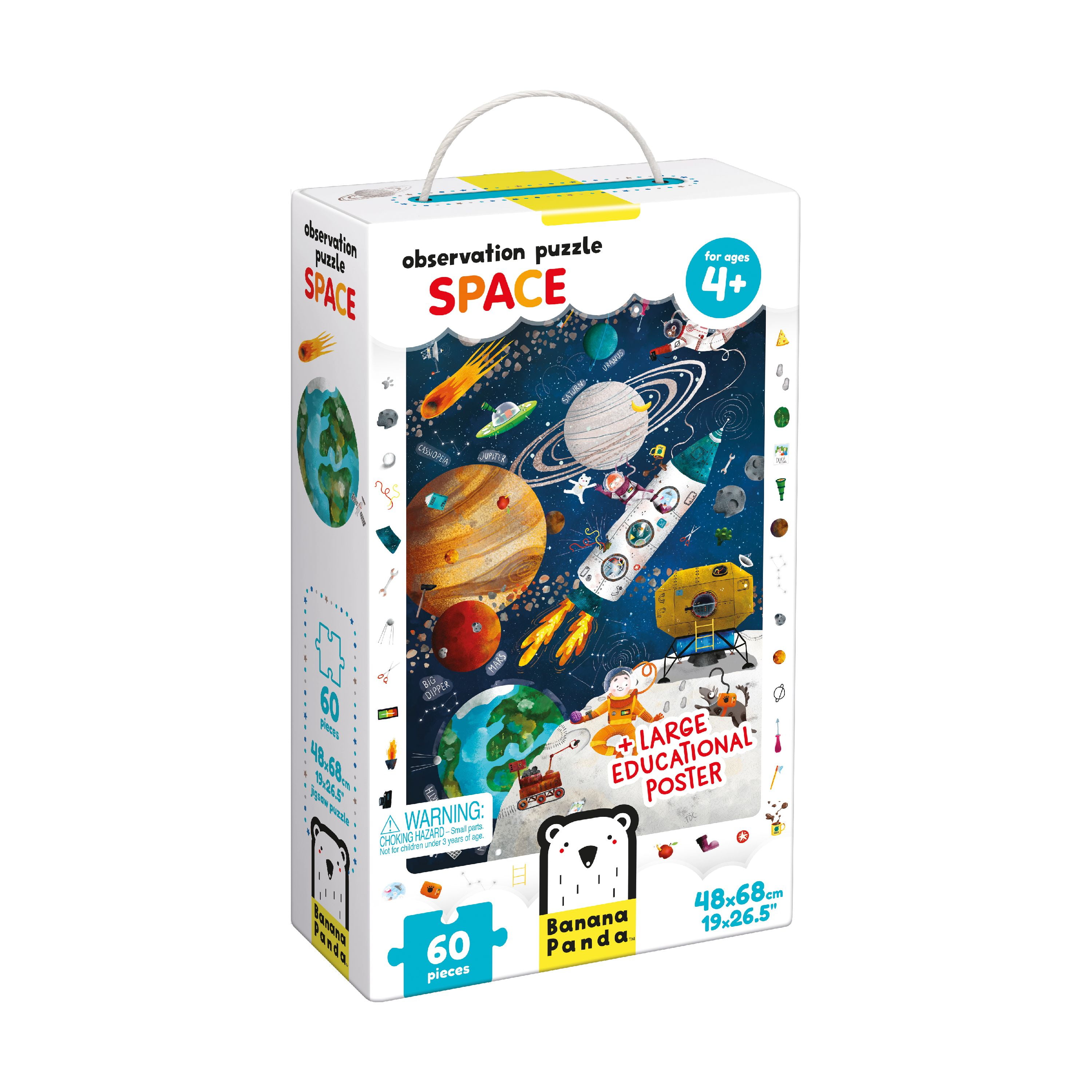 BeginAgain Educational Jigsaw Puzzle SPACE A-Z PUZZLE/PLAYSET New Sealed 