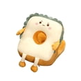 thumbnail image 4 of Divertido Pan Siesta Almohada Peluche Juguete de peluche Precioso paño de seda de hielo Almohada de viaje Realista Amigable con la piel Tela fresca Enojado Macarena Almohada de siesta, 4 of 8