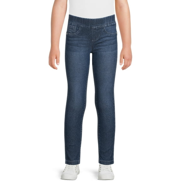 Blue Ink Pull-On Jean With  Shoe Charms, Sizes 4-6X