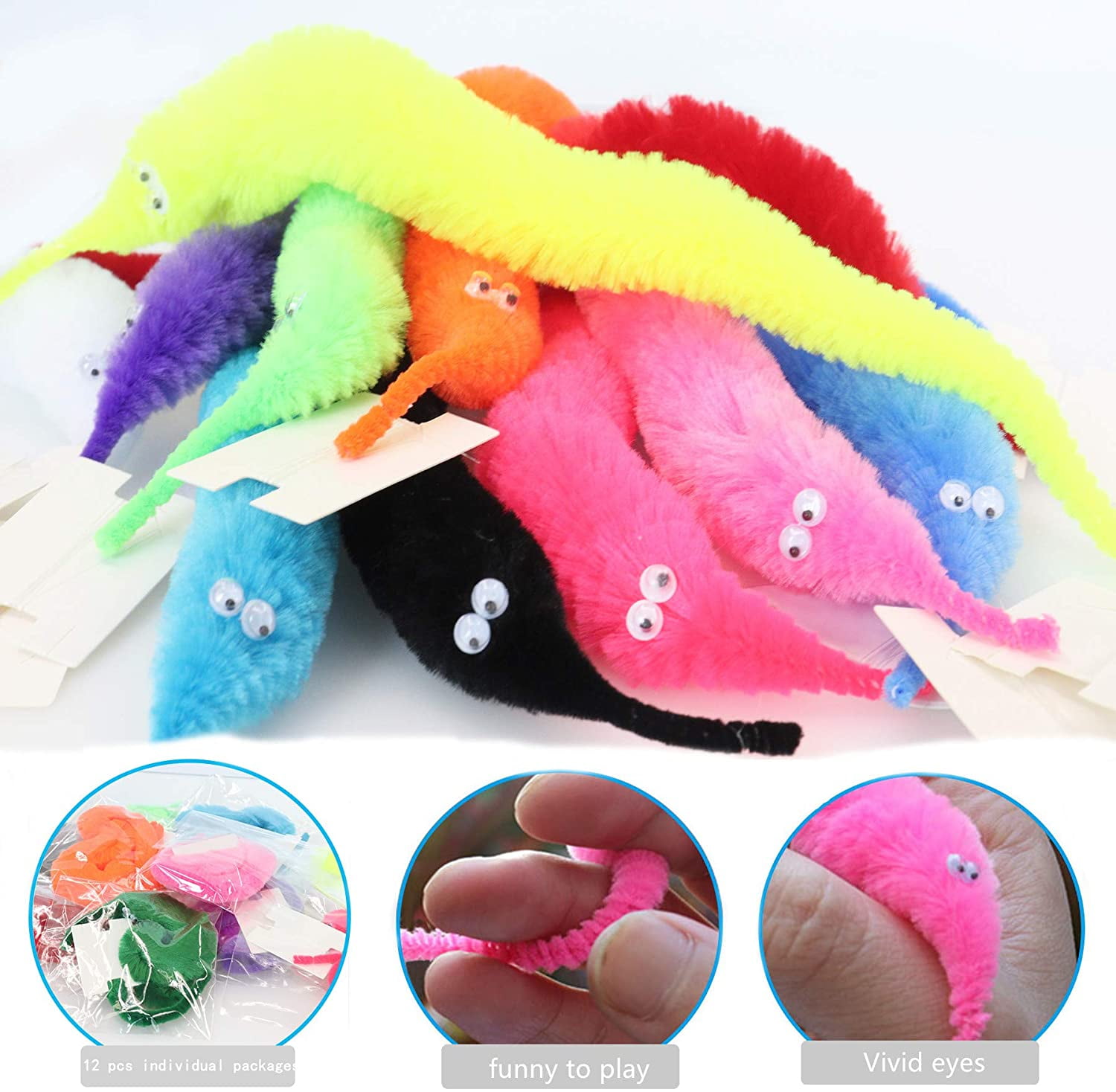 Worm toy with sales invisible string