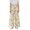 Khaki, variant on Coerni Girls Ink‑Wash Printed Pants Lightweight Chiffon Wide Leg Pants Elastic High Waist Flowy Trousers Summer Casual Vacation
