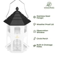 thumbnail image 4 of Kingsyard Hopper Wild Bird Feeder for Outdoor Hanging, 4 lbs Large Seed Feeding Metal House, White, 4 of 7