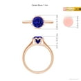 thumbnail image 4 of ANGARA Natural Bezel-Set Round 1.45 ct Tanzanite Floral Engagement Ring in 14K Rose Gold for Women (Size-7mm) | December Birthstone, Anniversary, Jewelry Gift for Women | Natural Tanzanite Ring, 4 of 8