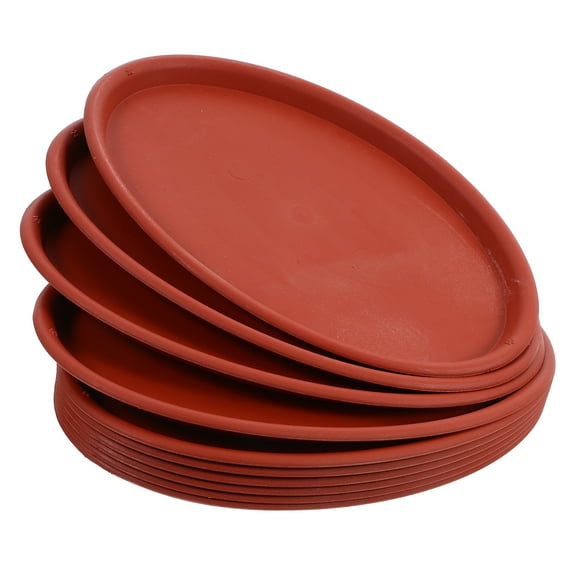 10pcs Heavy Duty Plastic Plant Saucers Oval Trays Drip Trays for Indoor Outdoor Garden Potted Plants