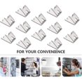 thumbnail image 4 of 12 Pcs Freezer Shelf Clip Stainless Steel Fridge Shelf Support Commercial Refrigerator Shelf Clips 1.5 Mm Thicken Freezer Shelf Brackets Silver Cooler, 4 of 5