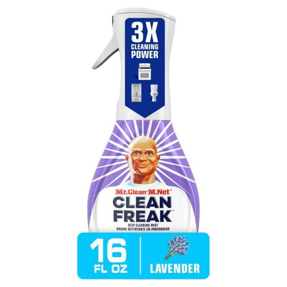 Recharge de bruine nettoyante en profondeur multi-surfaces en vaporisateur M. Net Clean Freak, parfum Zeste de citron 1 unité, 473 mL