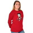 thumbnail image 5 of Betty Boop Zombie Love Attitude Women's Long Sleeve T Shirt Brisco Brands S, 5 of 6