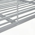 thumbnail image 3 of Full XL Over Queen Metal Bunk Bed with Sliver Finish, Modern Classic Design, 3 of 17