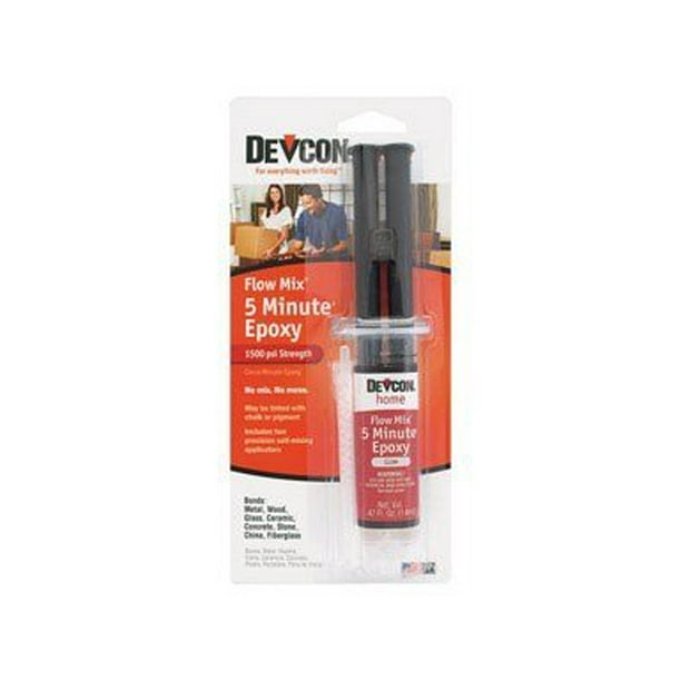 Adhesivo epóxico ITW Devcon Home, 5 minutos de alta resistencia, 4,7 onzas
