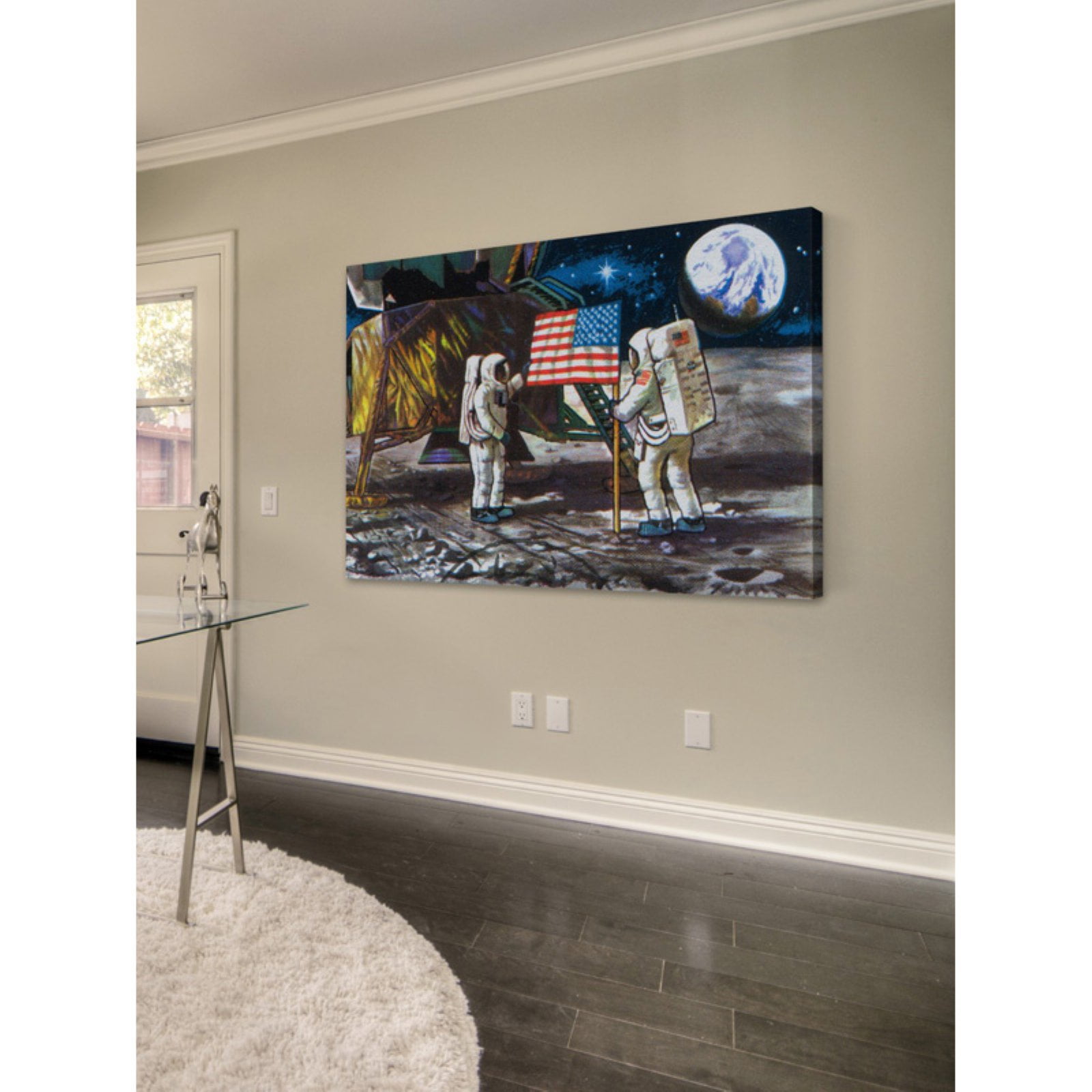 Marmont Hill Moon Landing Painting Print on Wrapped Canvas