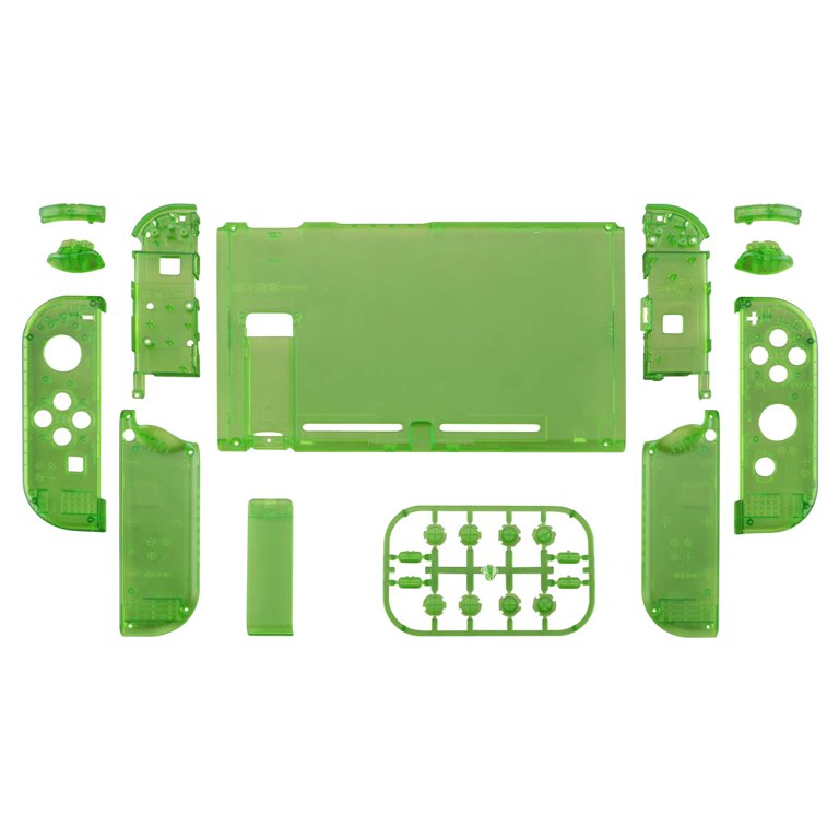 eXtremeRate Transparent Clear Green Back Plate for Nintendo Switch