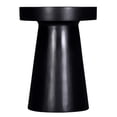 thumbnail image 2 of Side End Table- 16 Inch Raised Edge Round Top- Flared Base- Black Wood, 2 of 5