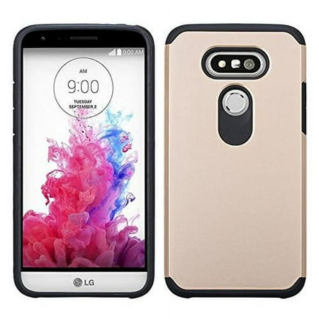 LG G5 Case, Dual Layer Shockproof Case Cover for LG G5 - Gold