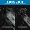thumbnail image 3 of KINGTACK 10-Setting High Pressure Shower Heads, 2 in 1 Rainfall Shower Head & Handheld Showers with Magnetic Docking System, Handheld Shower Head with 59" Rotatable Stainless Steel Hose, Black, 3 of 8