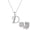 D, variant on Women Letter Necklace K Pendant,925 Sterling Silver Initial Charm Iced Out Monogram Personalized Alphabet Name Jewelry Gift for Mother Wife Daughter