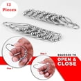 thumbnail image 4 of Bxaolu Shower Curtain Rings, 12 Pack, Rust Proof Hooks, Metal Silver Hangers for Curtains, 4 of 9